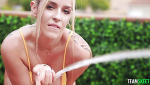 Lying Face Down Babe Takes Long BBC Deep Into Her Too Hungry Vagina