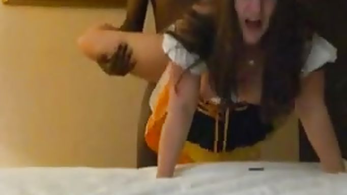 Black Guy And White Girlfriend Do The Anal!