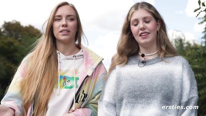 Amateur Babes Enjoy Sexy Fun Time Together   Amateur Blonde Lesbians Outdoors