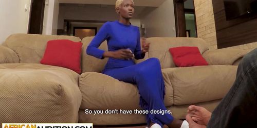 Ebony Wannabe Model From Africa Did Amazing On Her First Casting