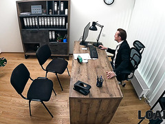 Big Titted Jennifer Seduced Them Manager For A Loan