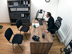 Big Titted Jennifer Seduced Them Manager For A Loan