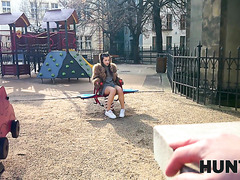 Charming Slim Slutty Brunette Babe Miami Has Lots Of Fun With A Stranger In Front Of Her Cuckold BF