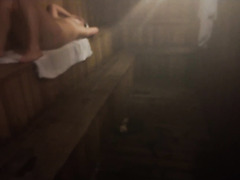 Brunette BBW Fascinated A Stranger With Her Huge Phat Ass In The Public Sauna