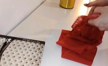 Lilla Grace   Red Crotchless Pantyhose