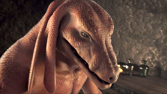 Dirty 3D Monster Chained Sexy Girl Handcuffs And Pushed In Her Pussy Dildo