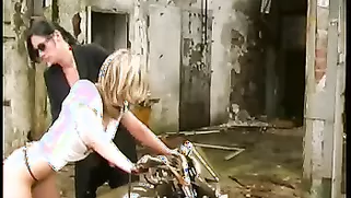 Public BDSM Game With A Big Bottomed Blonde