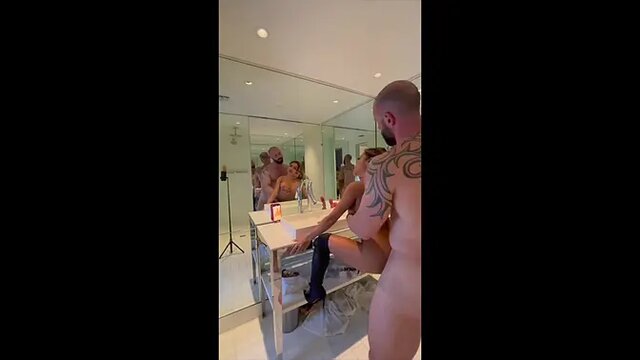 Petite Asian Girl Takes A Big Rod In Rough Bathroom Sex