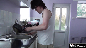 Candi Surprises Him With A Blowjobs