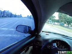 Pretty And Curvy Brunette Acts Like A Whore And Gets Fucked For Money In The Car