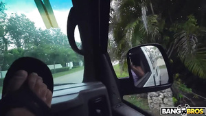 Buxom Cougar Hard Car Sex