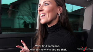 Real Slut In Black Lingerie Mea Is Brutally Fucked Inside The Car