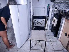 Squeezing Whipped Cream In Wife’s Big Latina Ass And Fucking Her In The Kitchen