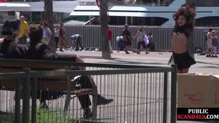 Humiliated European Public Nudity And Kinky Spanking
