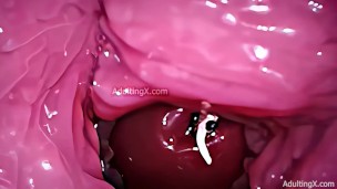 Camera In Vagina, Cervix POV, Tiny Cucked By Giant ‘Couple’, Cum In Condom And Creampie   Full Clip