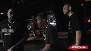 Dark Haired Lady Porn Actress Ball Licking With Facial