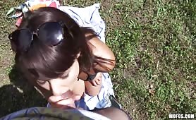 Hungarian Hot Student Takes Money For A Nice Park Fucking