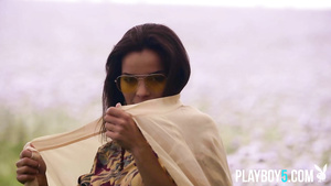 Plump European Mature Outdoor Striptease