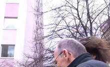 Old German Grandpa Drags German Teen On The Street