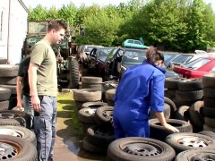 German Mother Get Fuck Public With Two Young German Boys