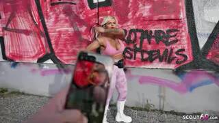 GERMAN SCOUT   Big Tits German Fitness Model Glory Cat Pickup For Casting Fuck