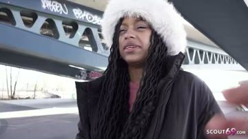 GERMAN SCOUT   No Condom Anal Sex At Pick Up Casting For Black Girl Vicky Menage