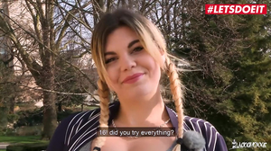 Busty French Babe Enjoys Her First Double Anal Experience   Letsdoeit