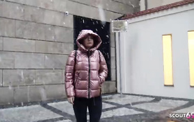 German Cutie Enjoys A Big Knob On A Casting