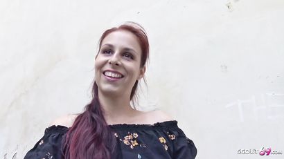 GERMAN SCOUT   SHY REDHEAD NATURAL TEEN TALK TO FUCK AT PICK UP CASTING   Antonia Sainz