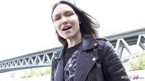 GERMAN SCOUT   DP Anal Sex Casting For Small Dirty MILF Cougar Kristina Grace