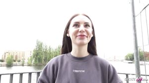 GERMAN SCOUT   Long Labia Teen Emma Evans Pickup And Talk To Hard Casting Fuck