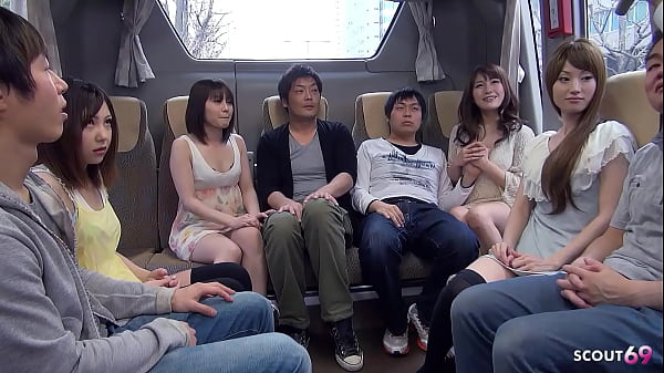 Uncensored Jav Group Sex Orgy With Skinny Japanese Teens And Boys In Bus
