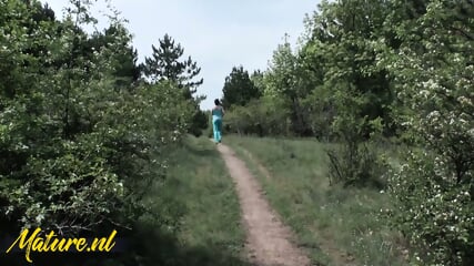 Old Man Fucks A Naughty Teen Outside In A Public Park