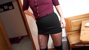 Curvy Plump Booty Brunette MILF Gets Fucked Hard In Her Creamy Ass And Facialized After Cunni