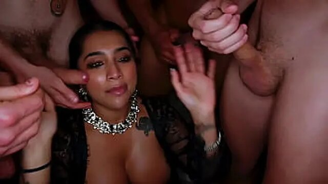 Yasmina Khan’s Birthday Bash Gangbang With Triple Penetration & Creampies
