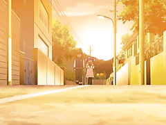 Uncensored Hentai: Busty Blue Hair Kakushi Dere Rewards Her Step Bro With The Long Desired Fuck