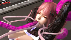 Gorgeous Red Haired Girl In A Sexual Dress Gets Wild Sax Of Dirty Tentacles