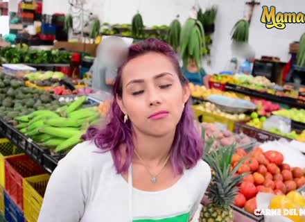 Purple Haired Latina Veronica Leal Bounces On Dong