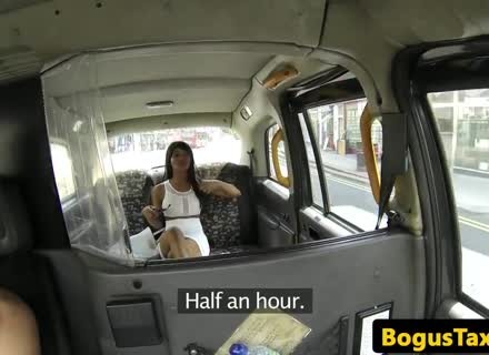 Screwing In Taxi With Naughty Ebony Skank