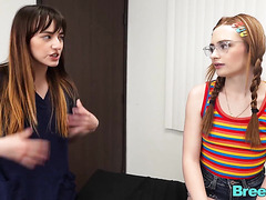 Slim Petite Nerdy Redhead Teen Reese Robbins Lets An Old Doctor Fuck Her In Front Of His Nurse