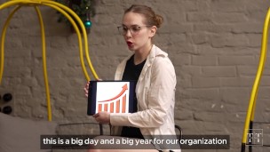 Sex Office, Part 6. Four Big Dicks For Employee Of The Month