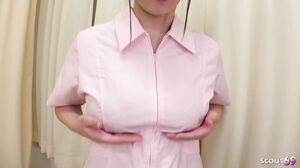 Japanese Nymphomaniac Teen Nurse Help Her Patients With Blowjob At Work In Hospital