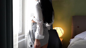 Gorgeous Gal With Large Boobs Puts Up A Solo Show In Her Bedroom