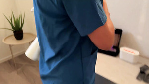 Busty Masseuse Ends Up Jerking A Horny Client Off POV