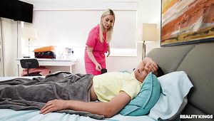 Blonde Hot Nurse Jerks You Off And Gives Her Pussy