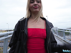 Small Titted Blone Sucks His Cock In Public And Fucked After Pov