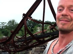 Real Public Tattooed MILF Fucked Outdoor