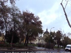 Public Pickedup Euro Babe Doggystyled In Car