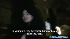 Public Agent Black Hair Czech Babe Screwed In Public