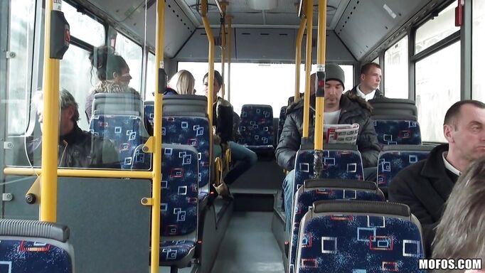 Fucking A Blonde Right In The Public Bus